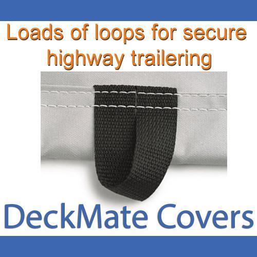 Tie down straps sewn into each pontoon cover