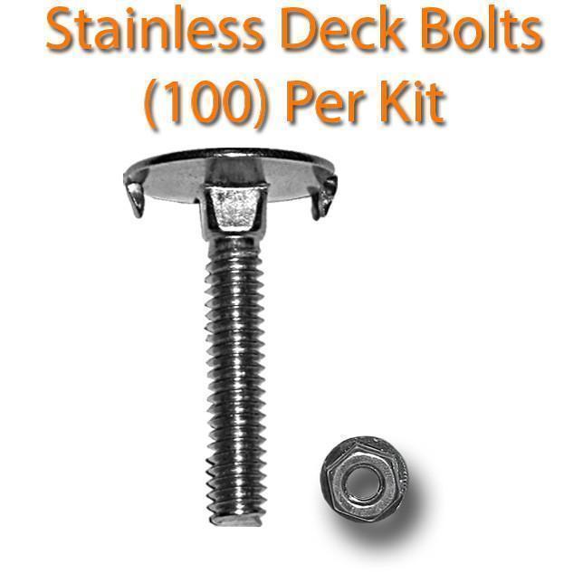 Choose from stainless steel deck bolts or self-tapping deck screws