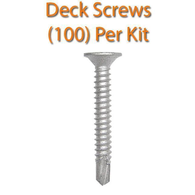 Choose from stainless steel deck bolts or self-tapping deck screws