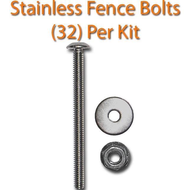 Stainless steel fence bolts, 32 per kit