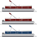 Smoke Gray & Tan Pontoon Boat Graphics and Decals