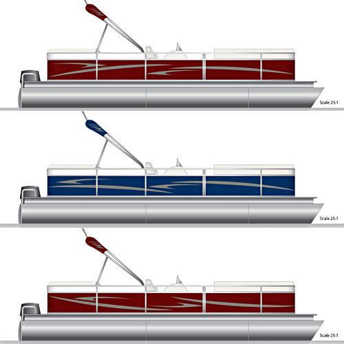 Smoke Gray & Smoke Gray Pontoon Boat Graphics and Decals