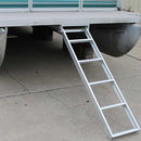 Under deck pontoon boat ladders